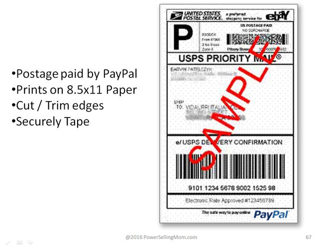 ebay shipping label printing