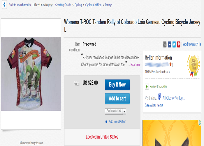 eBay Research Louis Garneau Women Racing Cycle Shirt 700x500