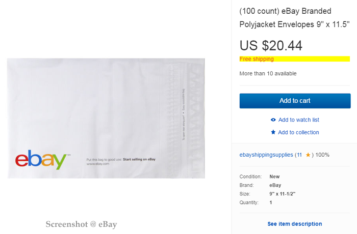 eBay Branded Polybags Polyjackets 700x460
