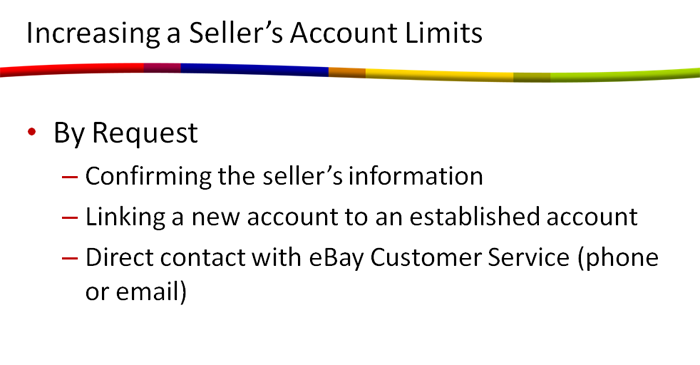 increasing ebay selling limits