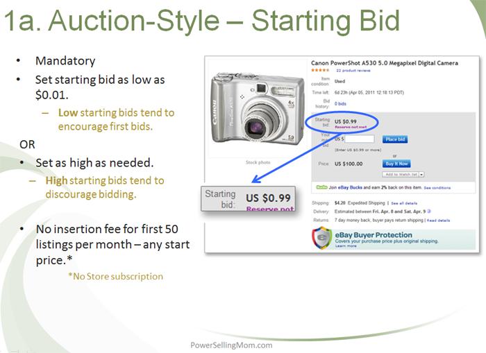 auction style bidding ebay