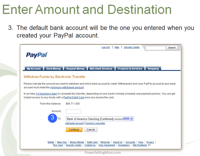 ebay fund transfer from paypal