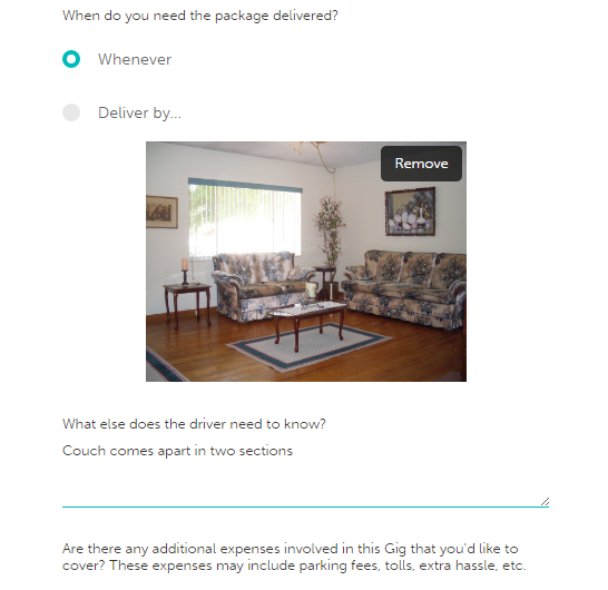 couch shipping from ebay