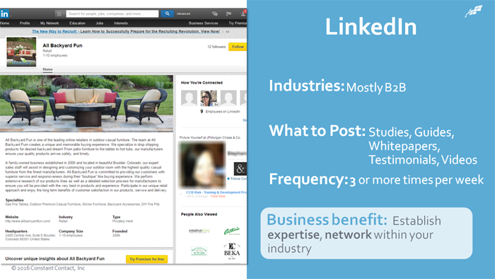 linkedin for businesses