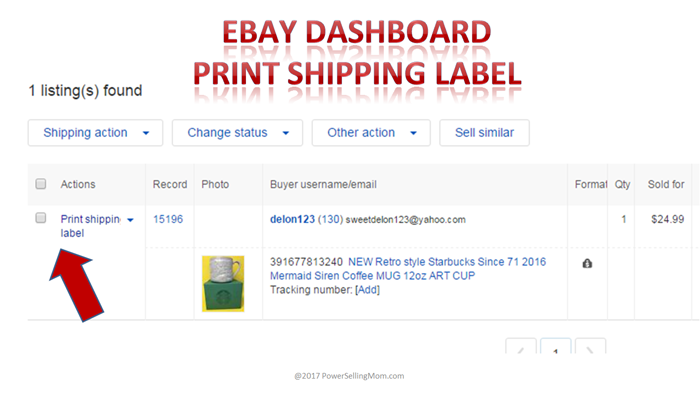 print ebay label
