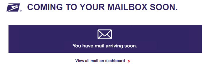 mail arriving soon