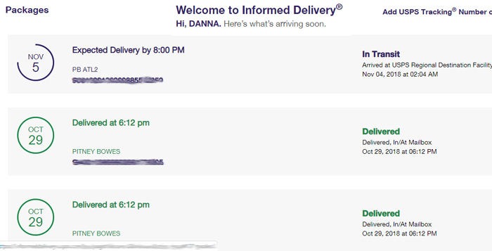 informed delivery dashboard