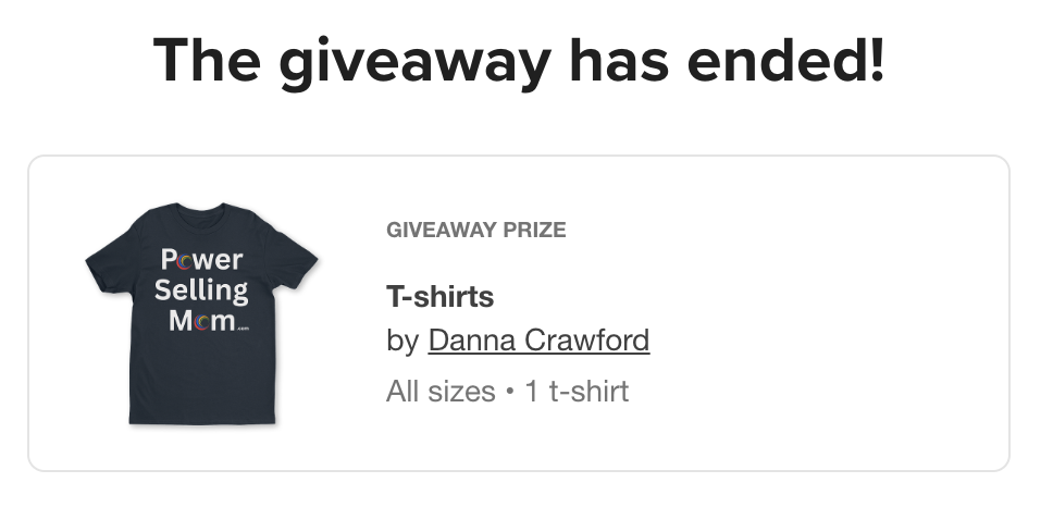 giveaway a t-shirt